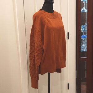 Coco + Carmen Ginger Boat Neck Pointelle Sweater